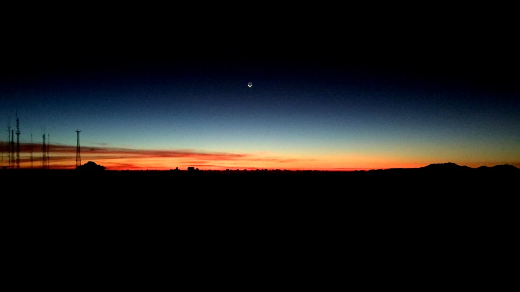 Moments before the sun appears