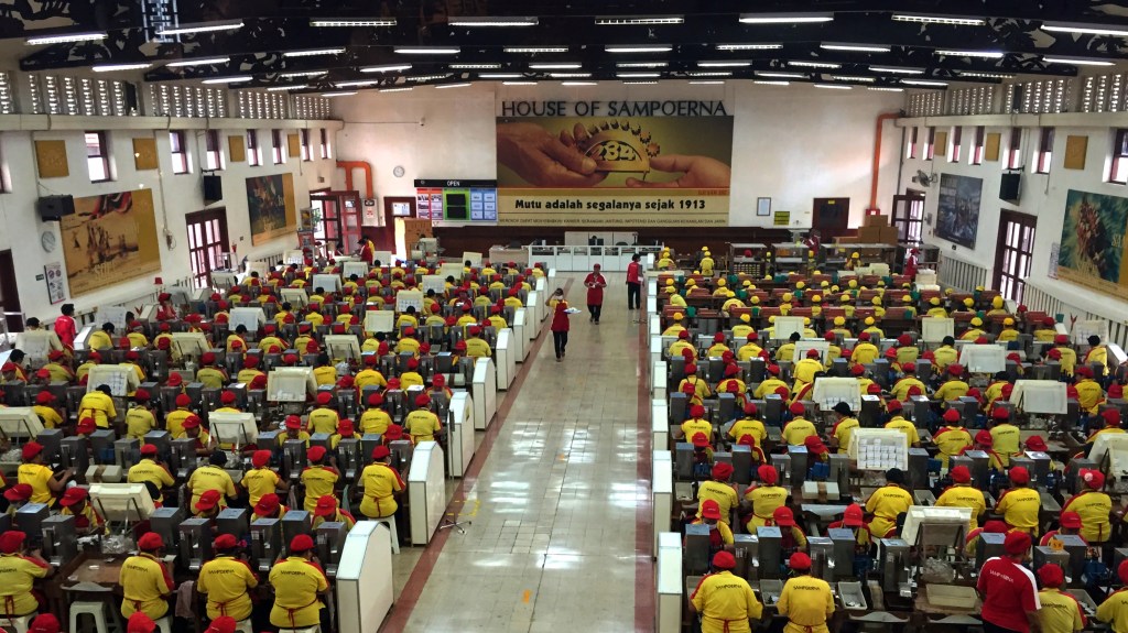 Factory workers working as fast as lightning